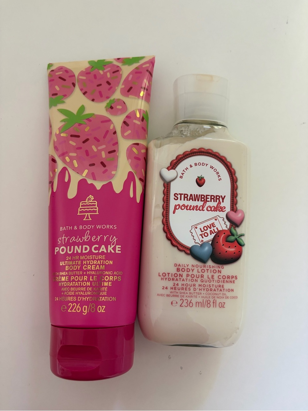 Bath & Body Works Strawberry Pound Cake Lotions